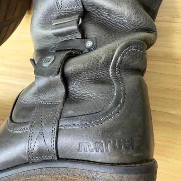 Maruti‎ Leather Boots Women's 7 Brown Riding Moto Portugal Made - Picture 11 of 13